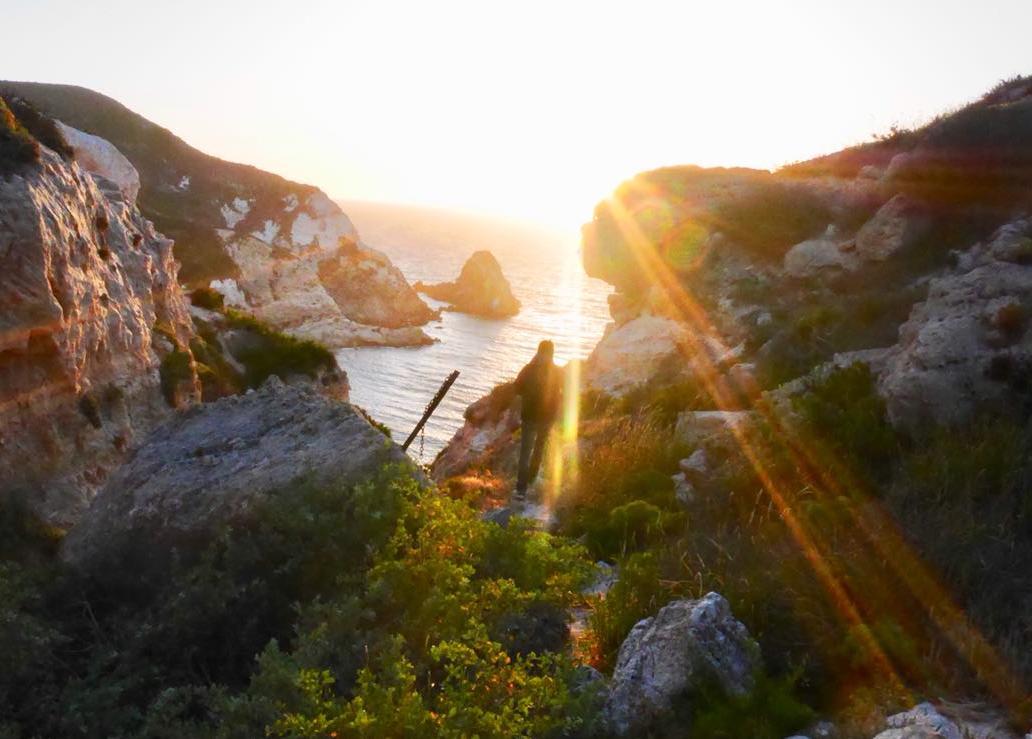 Sonnenuntergang an einer Meeresküste