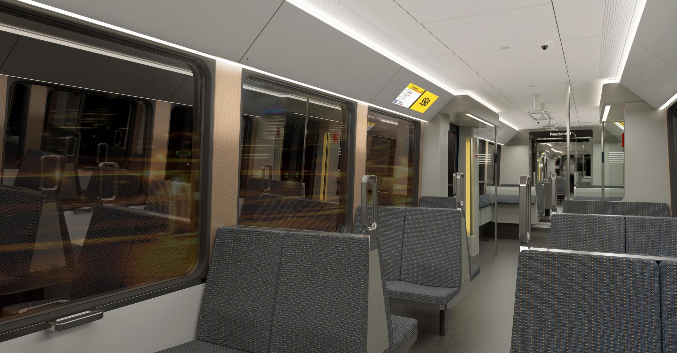 Leerer Fahrgastraum der neuen Fahrzeuggeneration