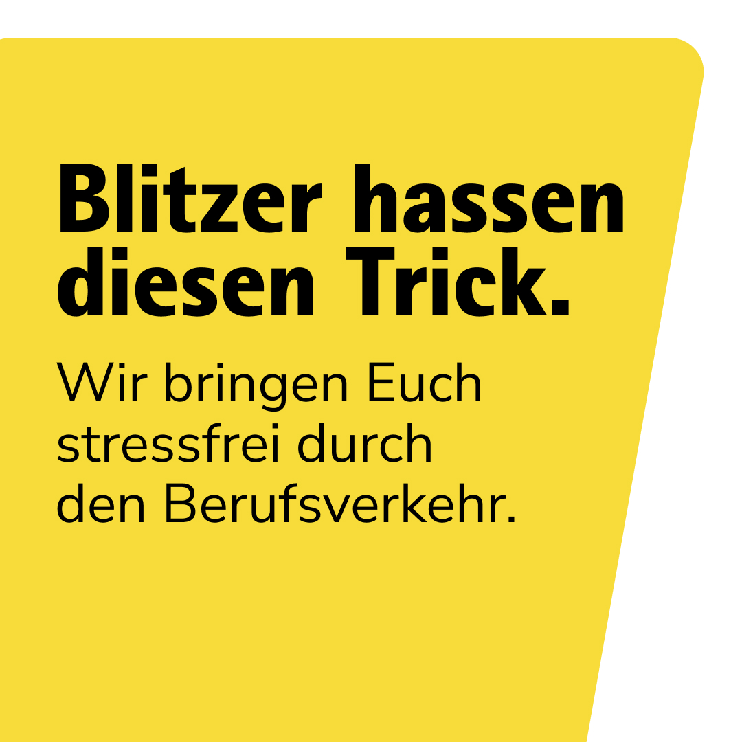 Image-Kampagne Blitzer hassen diesen Trick " "
